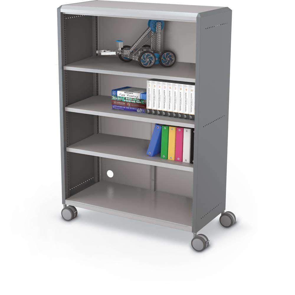 Compass Cabinet - Grande -Shelves / Casters - Cool Grey