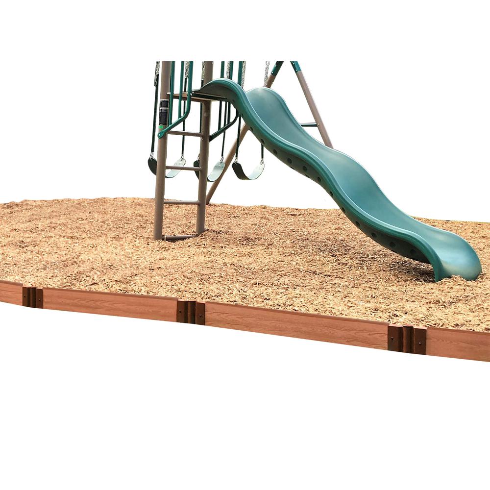 Classic Sienna Straight Playground Border Kit 64' - 1" Profile