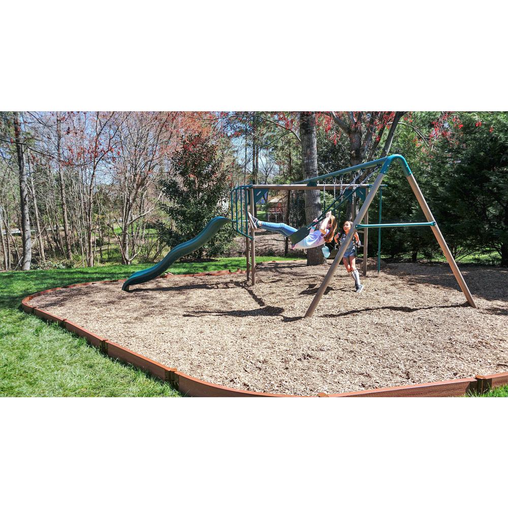 Classic Sienna Curved Playground Border Kit 64' - 2" Profile