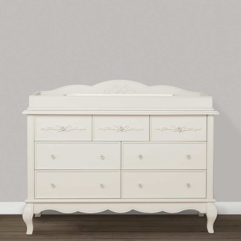 Evolur Aurora Change Tray Full Assembly I Lasting Quality I Intricate Ribbon Bow Scrollwork, 851NT-FW