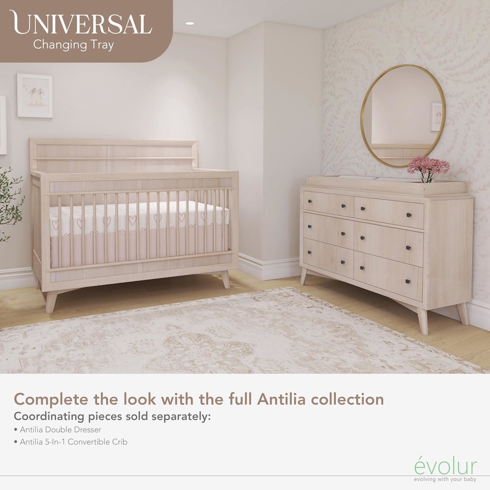 Evolur I Modern Changing Tray I Full Assembly I Lasting Quality, 850-SANDO