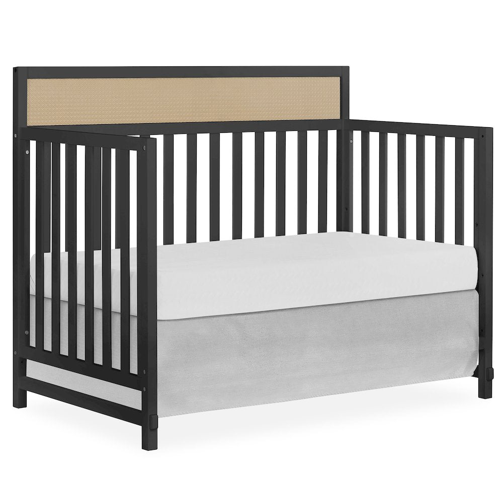 Dream On Me Kai Convertible Crib, Matte Black