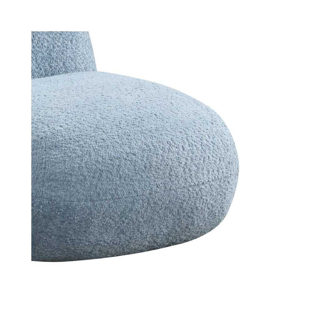 Weston 21.5"W Blue Chenille Deer-Shaped Kids Chair