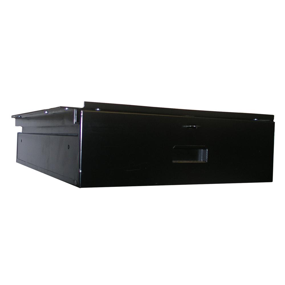 Adjustable Leg Workbench Bench Drawer, 18"W x 24"D x 6"H, 708 Midnight Ebony