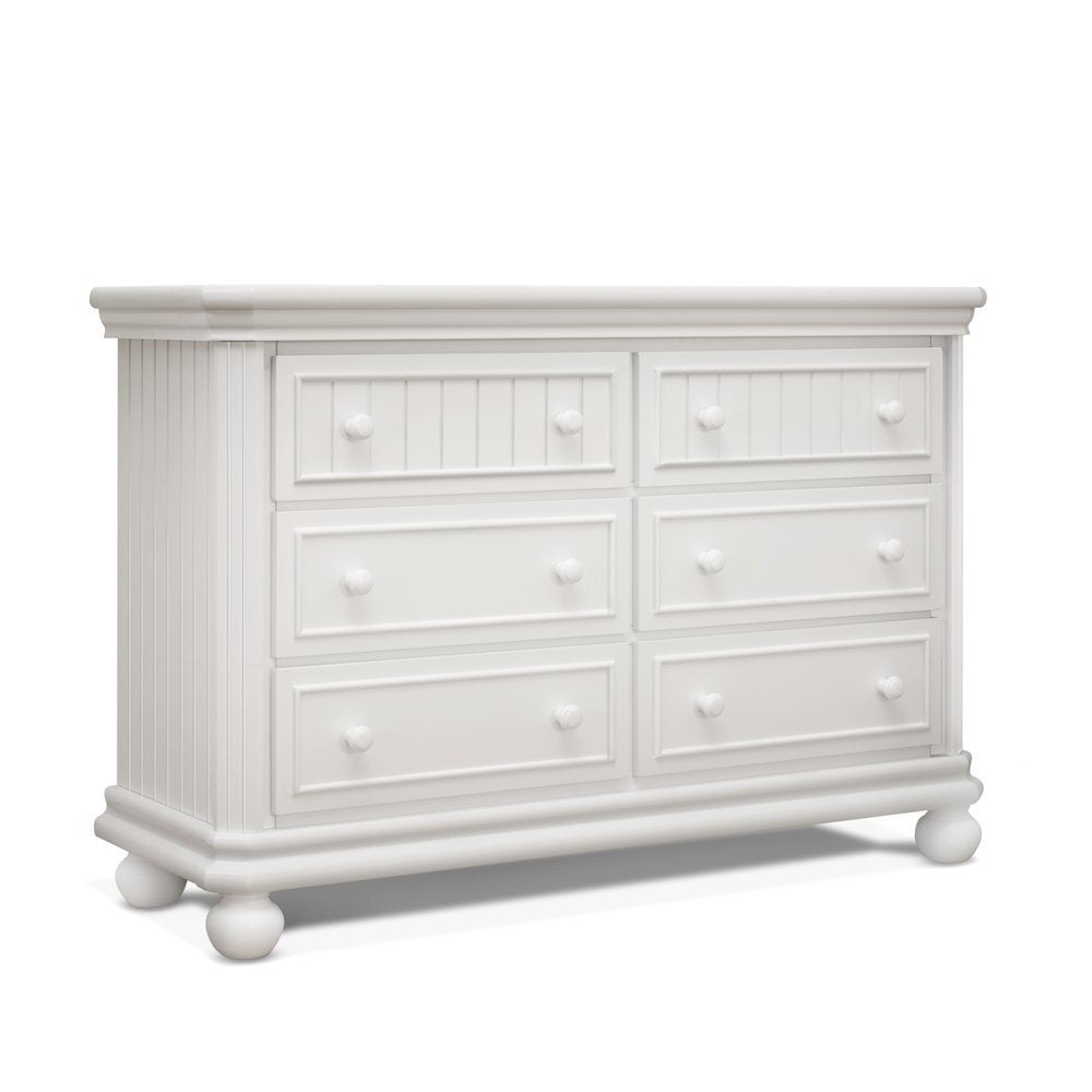 Sorelle Finley RTA 6 Drawer Double Dresser,White Color