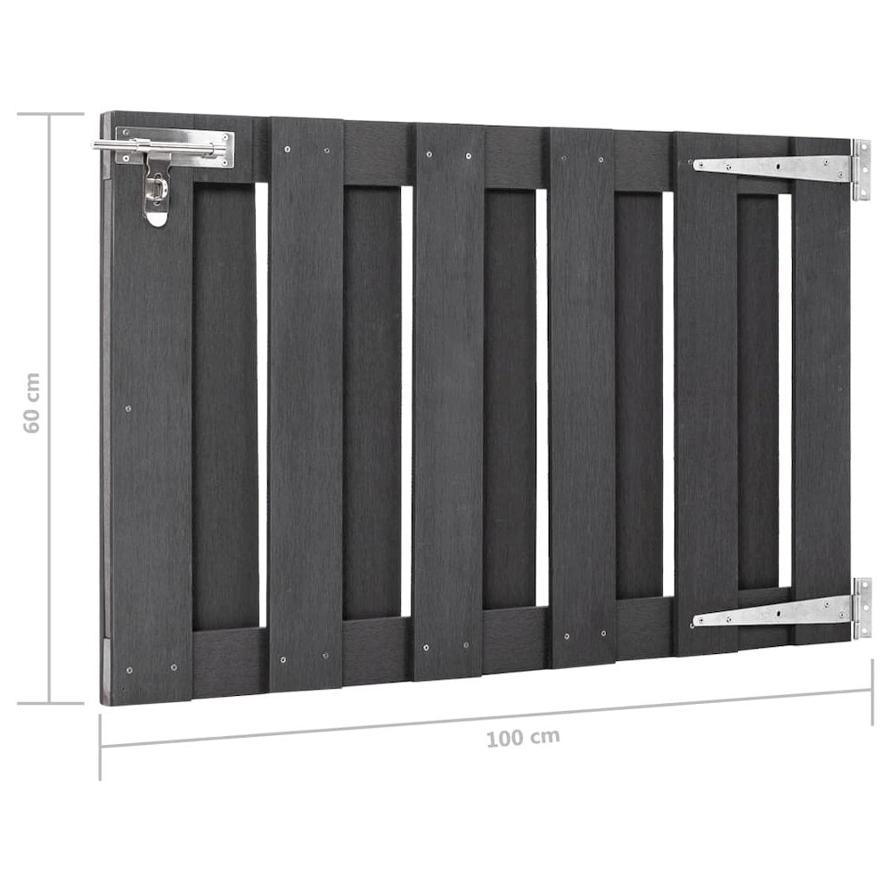 vidaXL Garden Gate WPC 39.4"x23.6" Gray