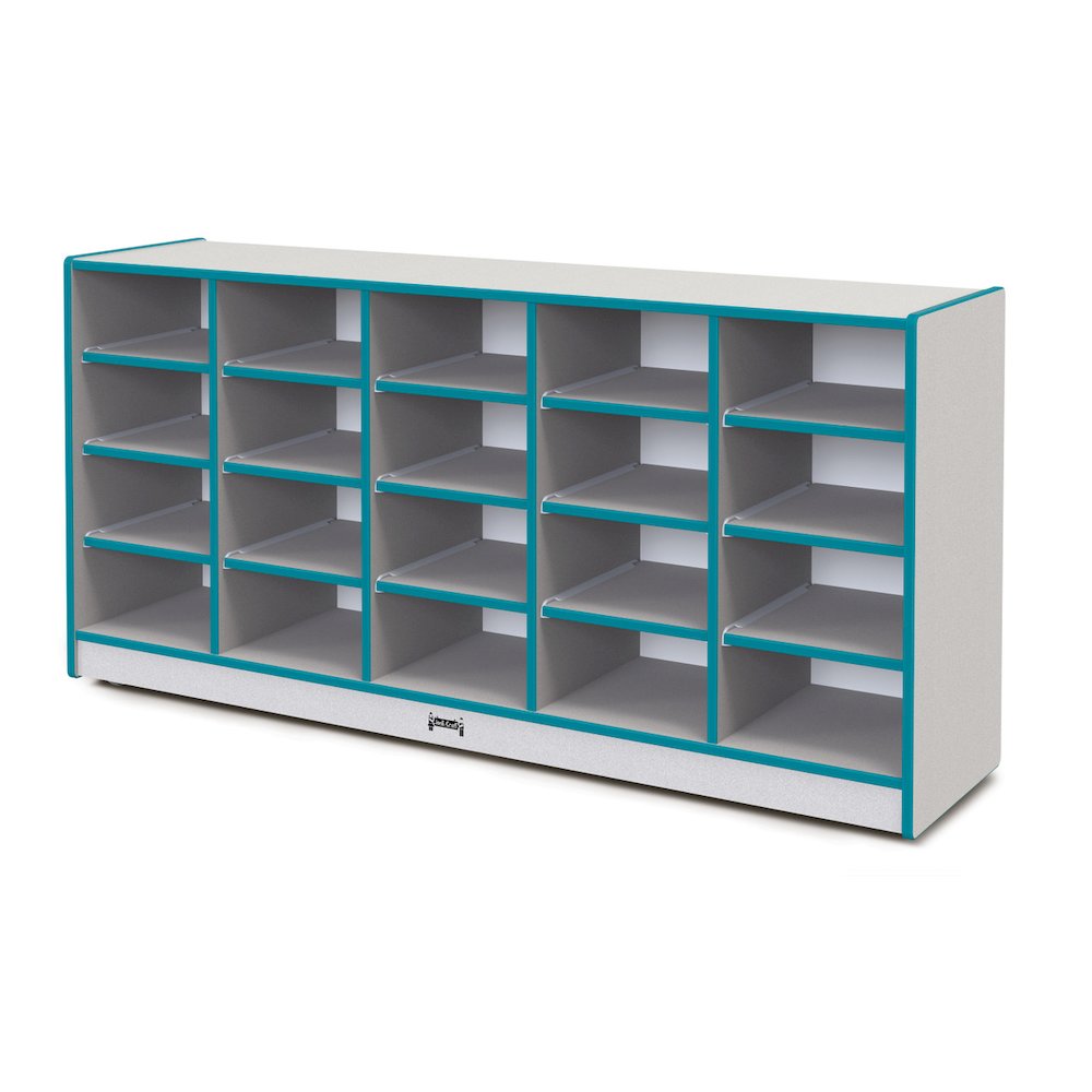 20 Tub Mobile Storage - with Tubs - Teal