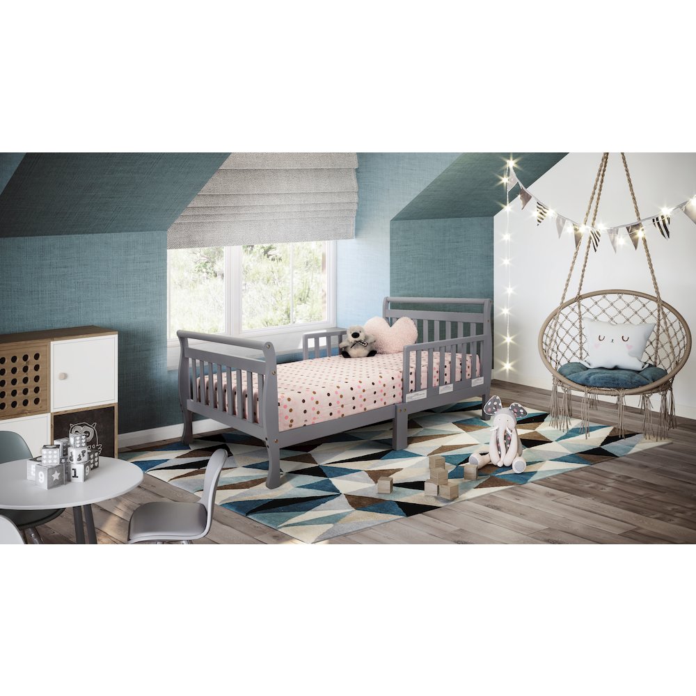 Anna Wooden Toddler Bed Gray