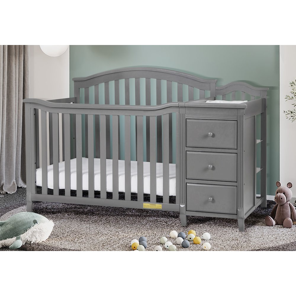 Kali II 4-in-1 Convertible Crib and Changer Gray