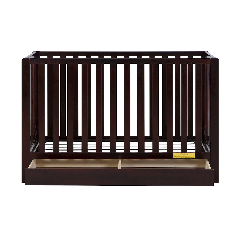 Emma 4-in-1 Convertible Crib with Drawer Espresso