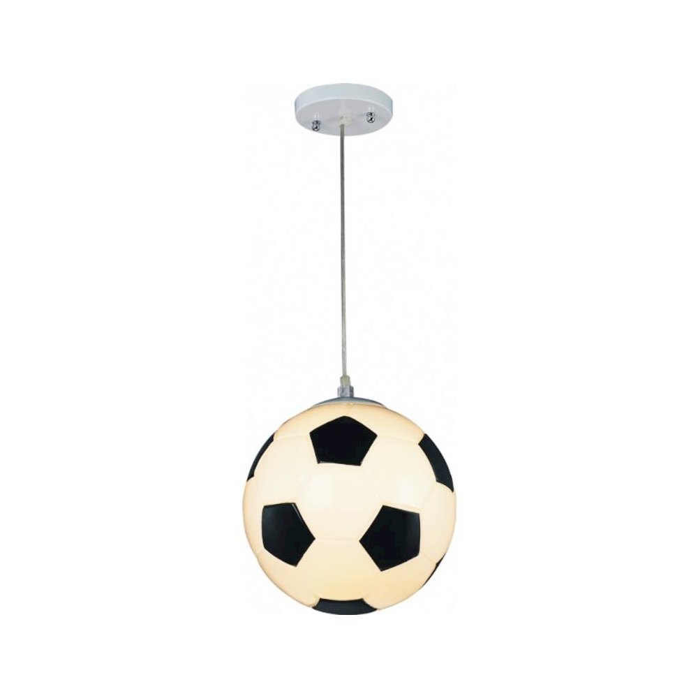 1-Light Black And White Soccer Ball Children's Lighting