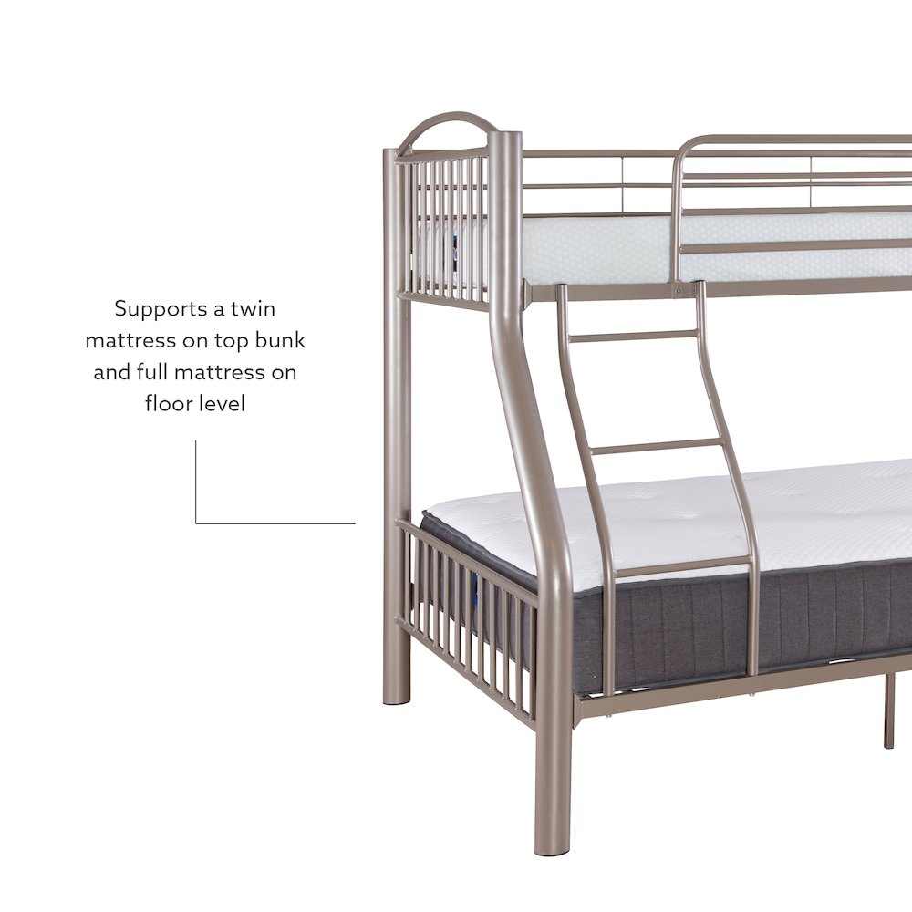 Twin over Full Pewter Bed