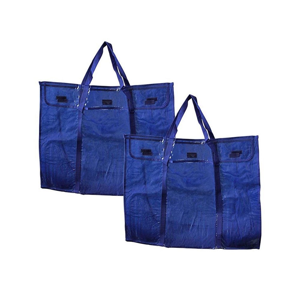 Deluxe Bulletin Board Storage Bag, Clear/Blue, 30" x 24", Pack of 2
