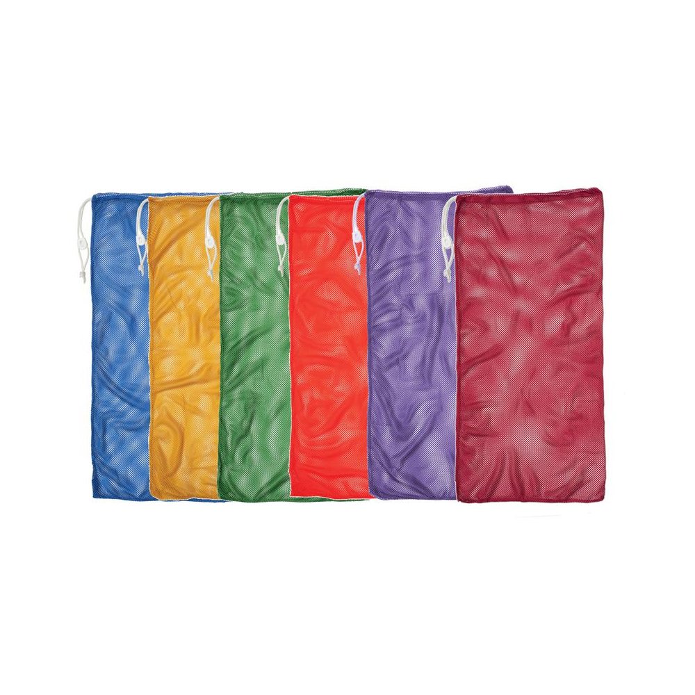Mesh Equipment Bag, 24" x 48", Assorted Colors, Pack of 6