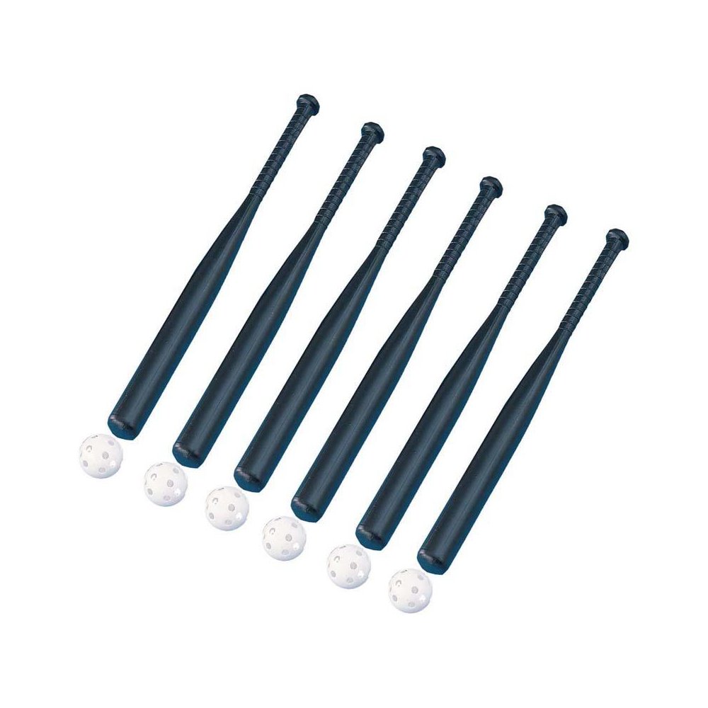 Plastic 31-Inch Baseball Bat & Ball Combo Set, 6 Sets