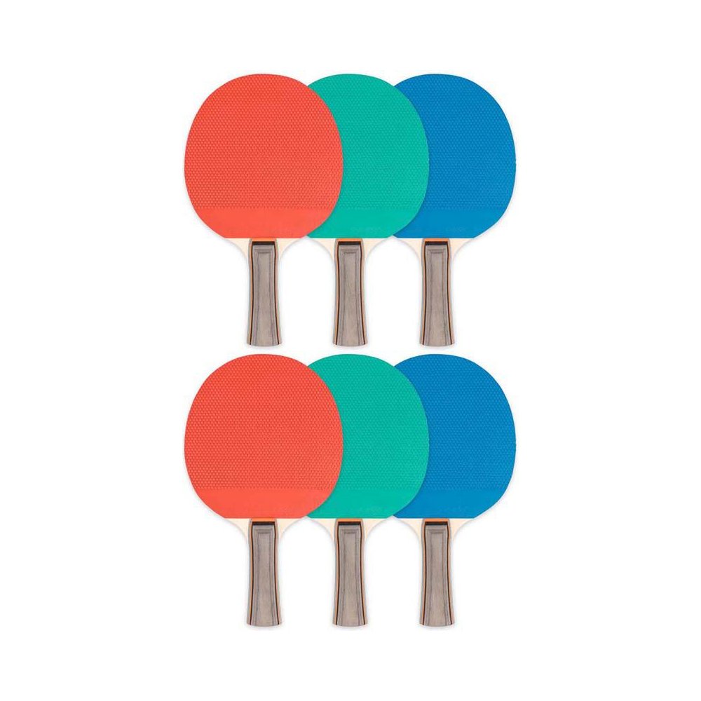 Rubber Face Table Tennis Paddle, 5-Ply, Pack of 6