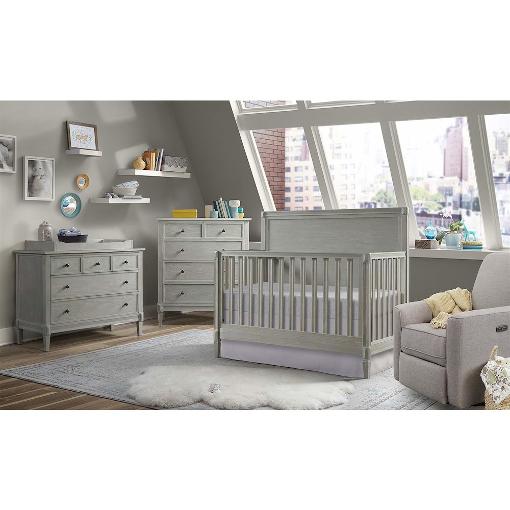 Westwood Design Vivian Modern Style Wood Changing Tray in Dawn Gray