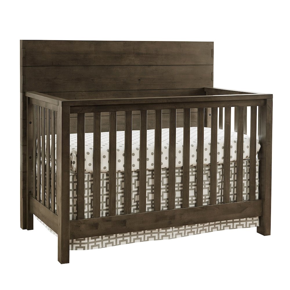 Westwood Design Dovetail Contemporary Wood Convertible Crib in Graphite Gray