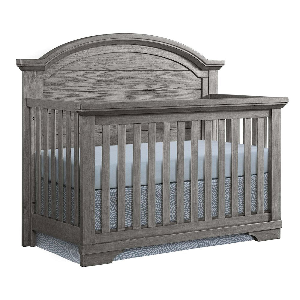 Westwood Design Foundry Wood Arch Top Convertible Crib in Brushed Pewter