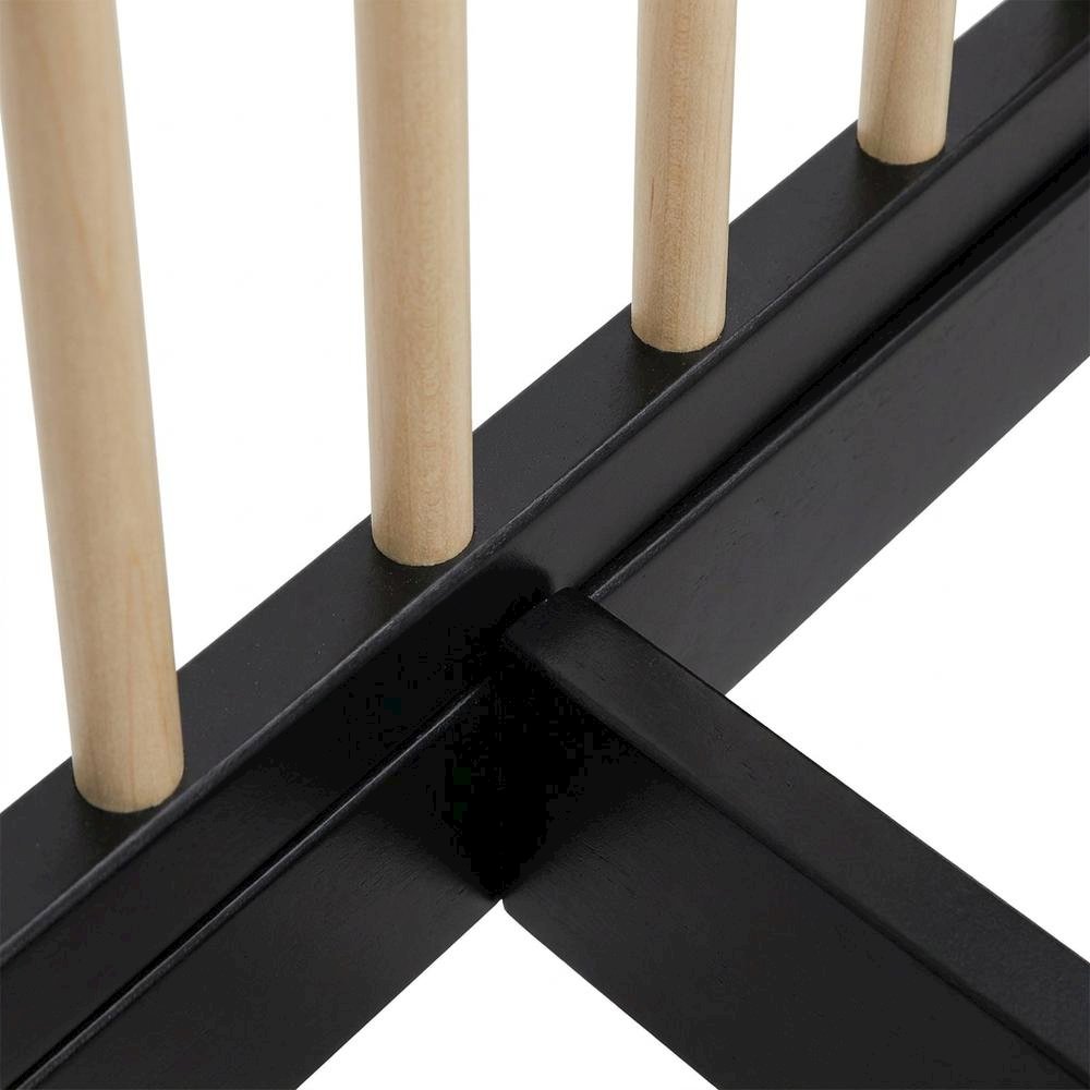 Graco Universal Toddler Safety Guardrail Kit-Dowel - Black with Driftwood