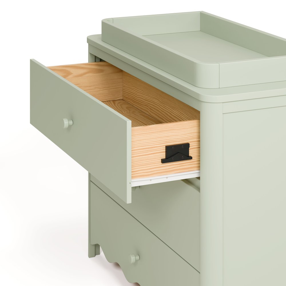 Casablanca 3 Drawer Chest With Topper-Sage