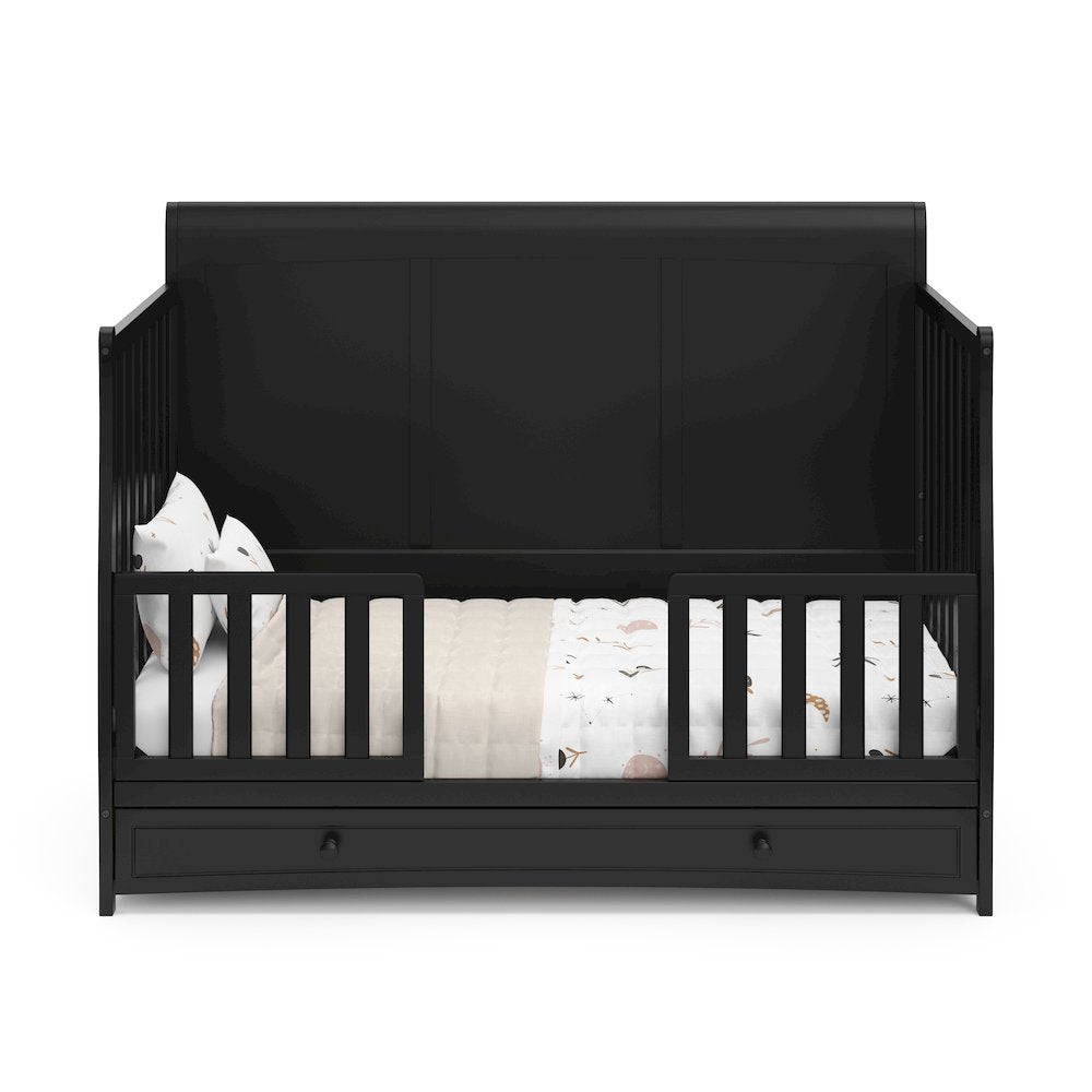 Graco Asheville 4-in-1 Convertible Crib with Drawer (Black)