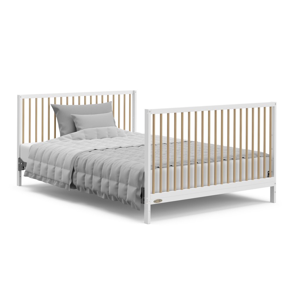 Graco Teddi 5-in-1 Convertible Crib with Drawer - White with Driftwood