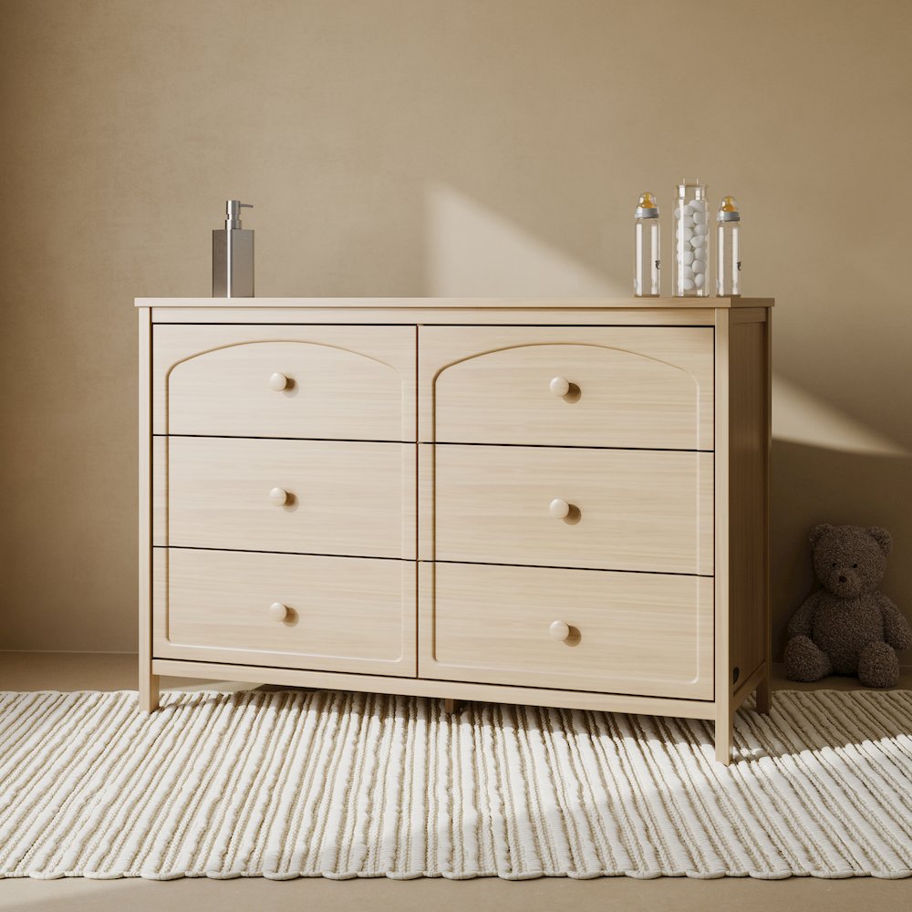 Olivia 6 Drawer Dresser-Driftwood