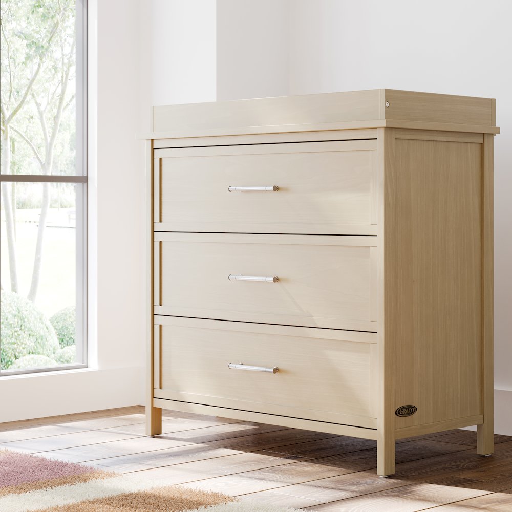 Classic 3 Drawer Chest with Topper- Driftwood
