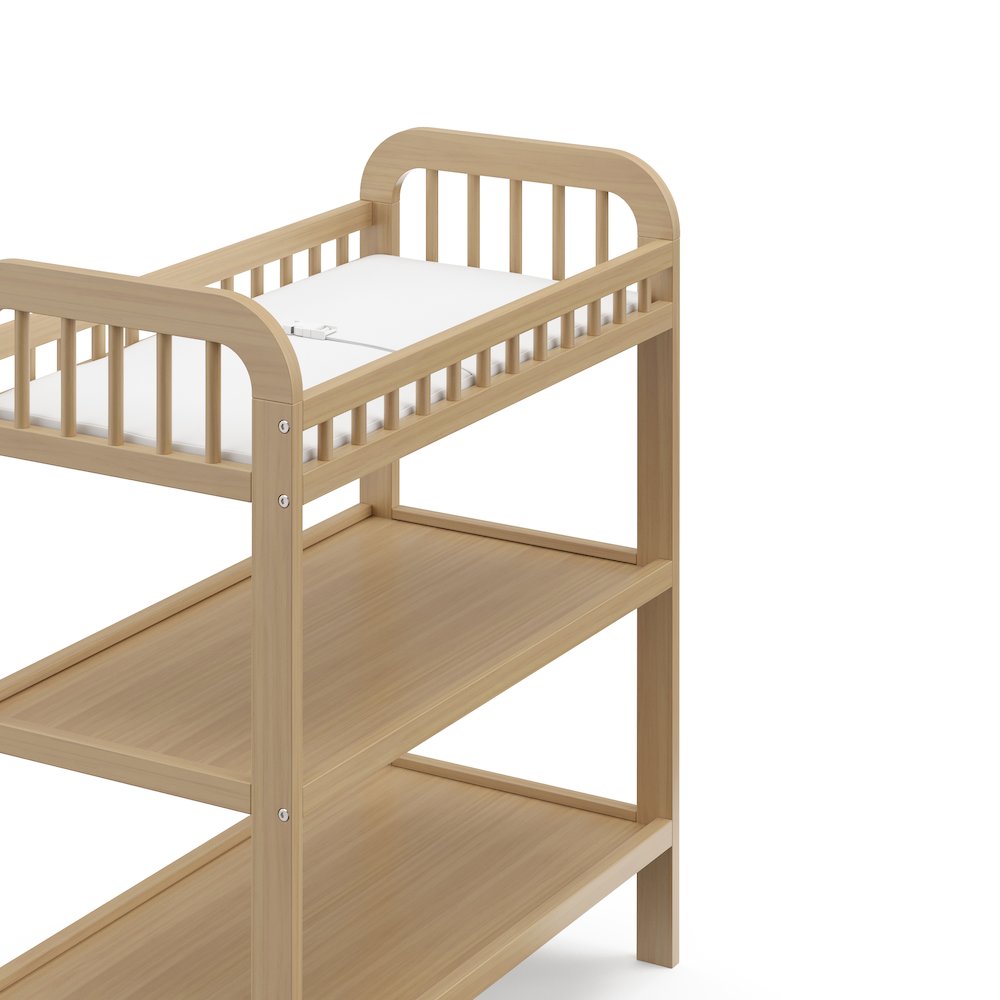 Storkcraft Pasadena Changing Table with Water-Resistant Changing Pad - Driftwood
