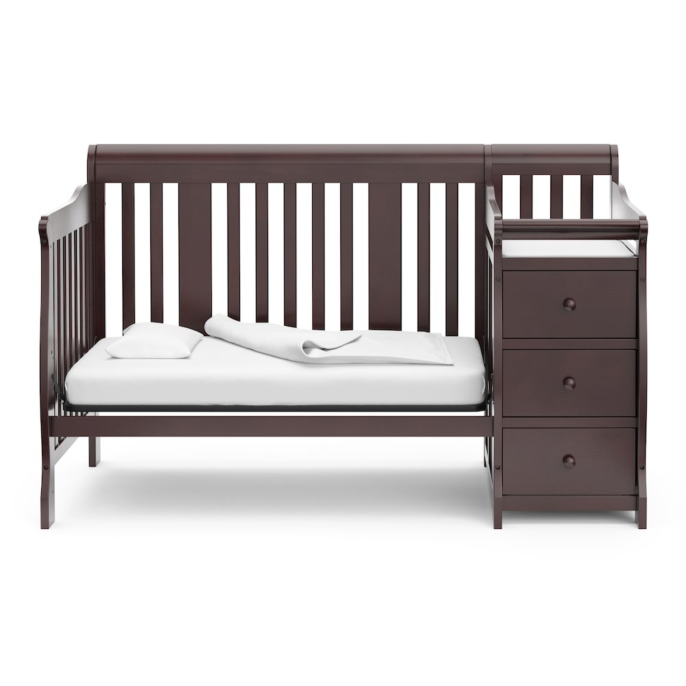 Storkcraft Portofino 4-in-1 Convertible Crib and Changer - Espresso