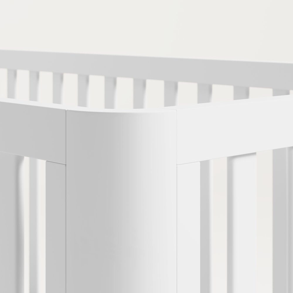 Storkcraft Santos 3-in-1 Convertible Crib (White with Natural)