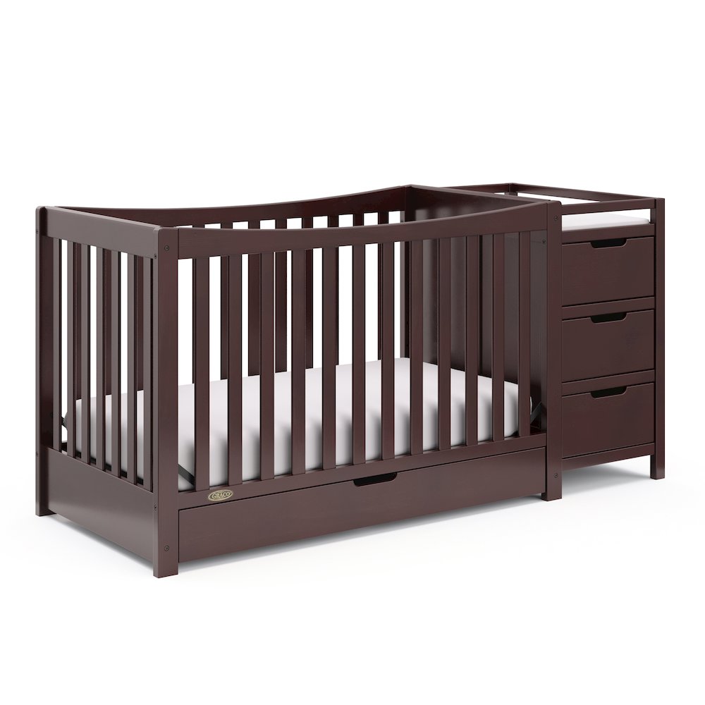 Graco Remi All-in-One Convertible Crib with Drawer and Changer (Espresso)