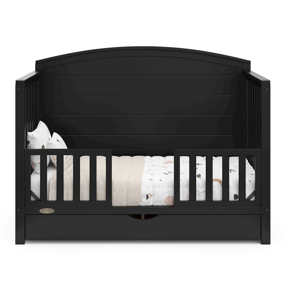 Graco Bellwood 5-in-1 Convertible Crib with Drawer (Black)
