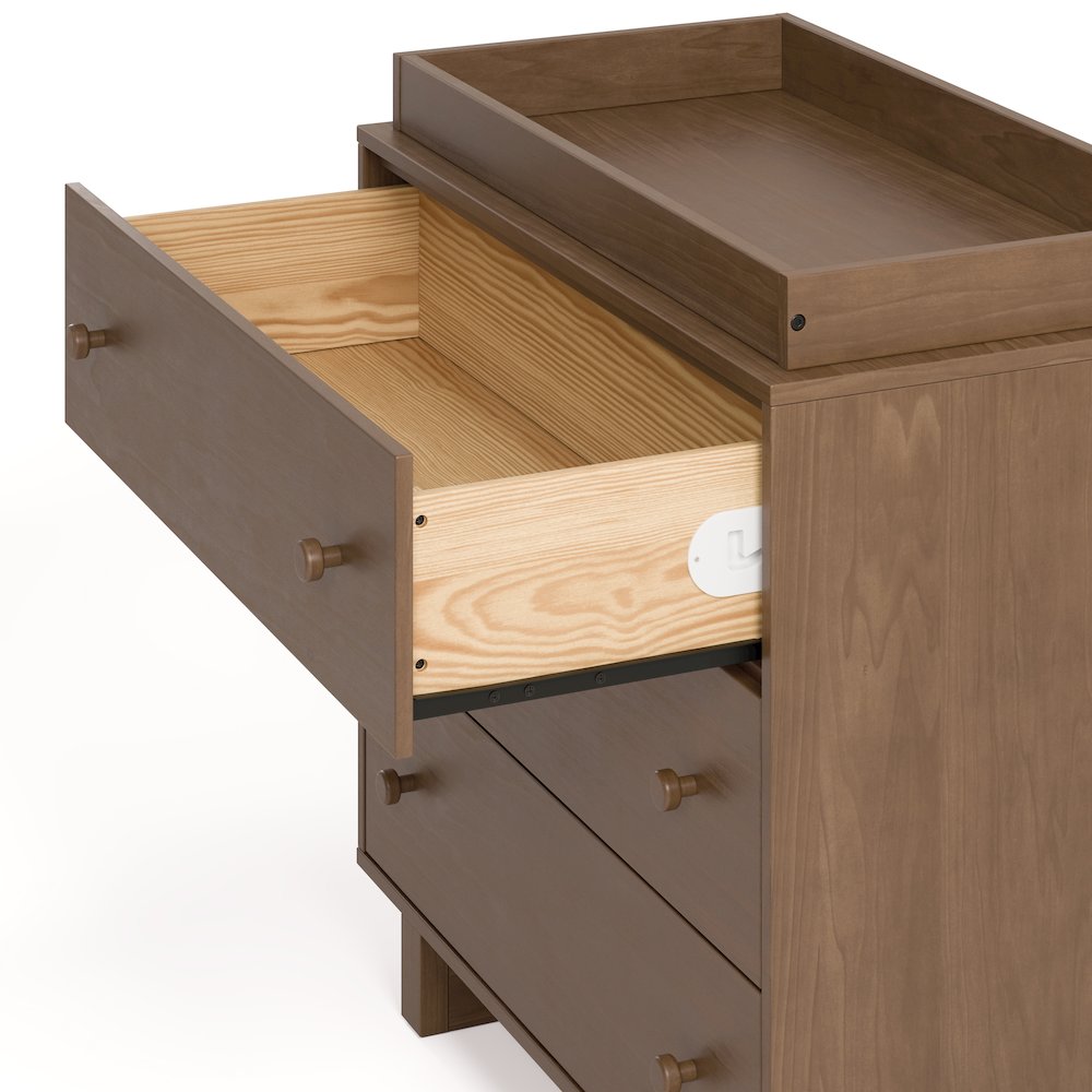 Texas 3 Drawer Chest with Topper-Hazelnut