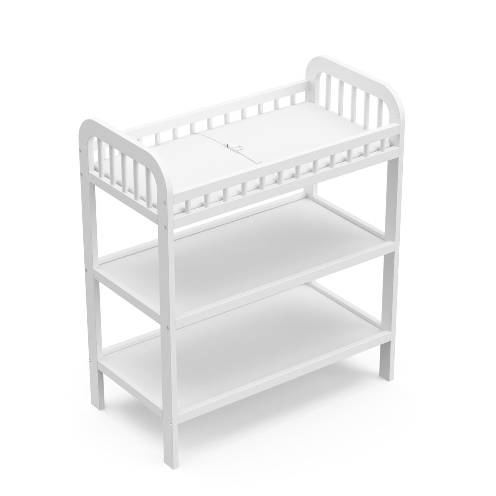 Storkcraft Pasadena Changing Table with Water-Resistant Changing Pad - White