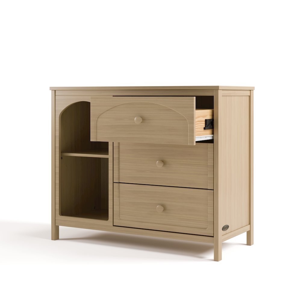 Olivia 3 Drawer Combo Dresser-Driftwood