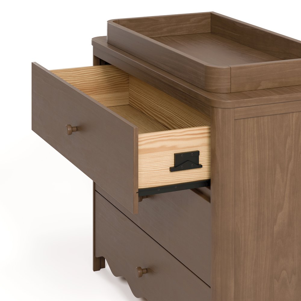 Casablanca 3 Drawer Chest With Topper-Hazelnut