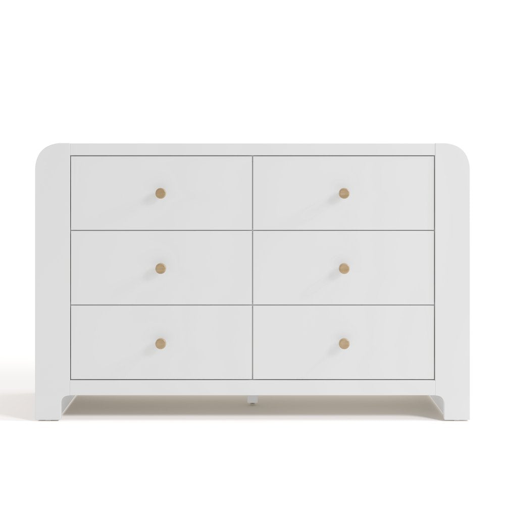 Read-With-Me 6 Drawer Dresser-White/Driftwood