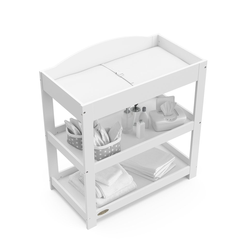 Graco Customizable Changing Table with Water-Resistant Changing Pad - (White)