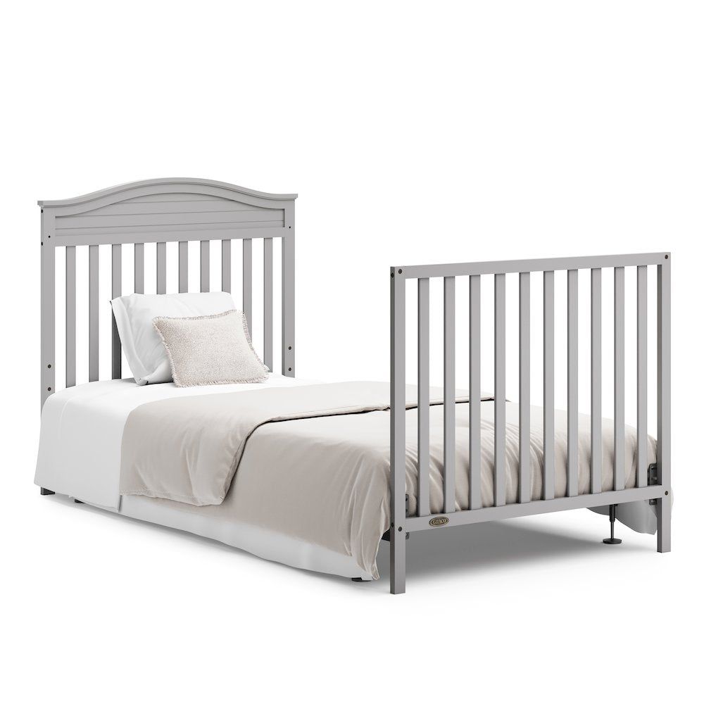 Graco Stella 4-in-1 Convertible Mini Crib with Bonus Mattress - Pebble Gray