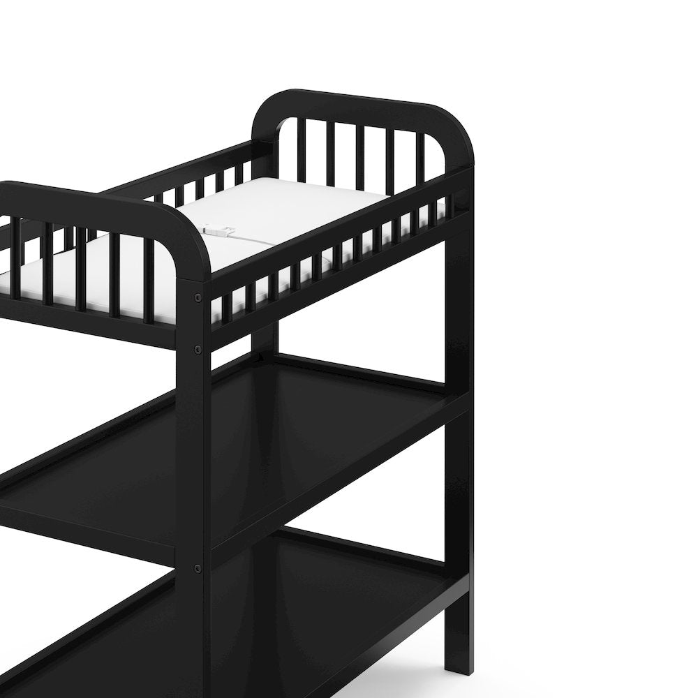 Storkcraft Pasadena Changing Table with Water-Resistant Changing Pad - Black
