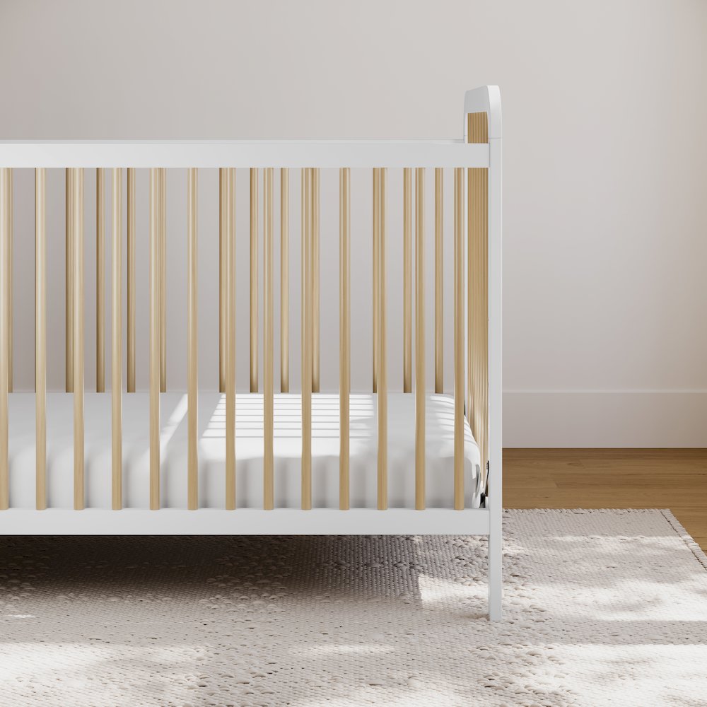 Storkcraft Pasadena 3-in-1 Convertible Crib - White with Driftwood