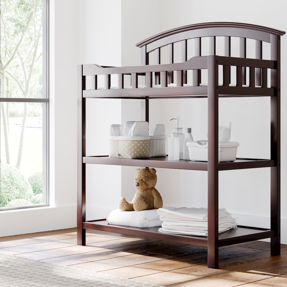 Graco Changing Table with Water-Resistant Changing Pad (Espresso)