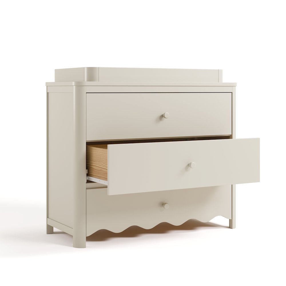 Casablanca 3 Drawer Chest With Topper-Frosted Oat