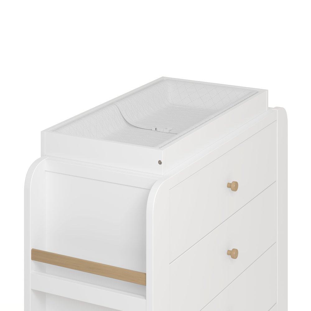 Read-With-Me 3 Drawer Chest with Topper -White/Driftwood