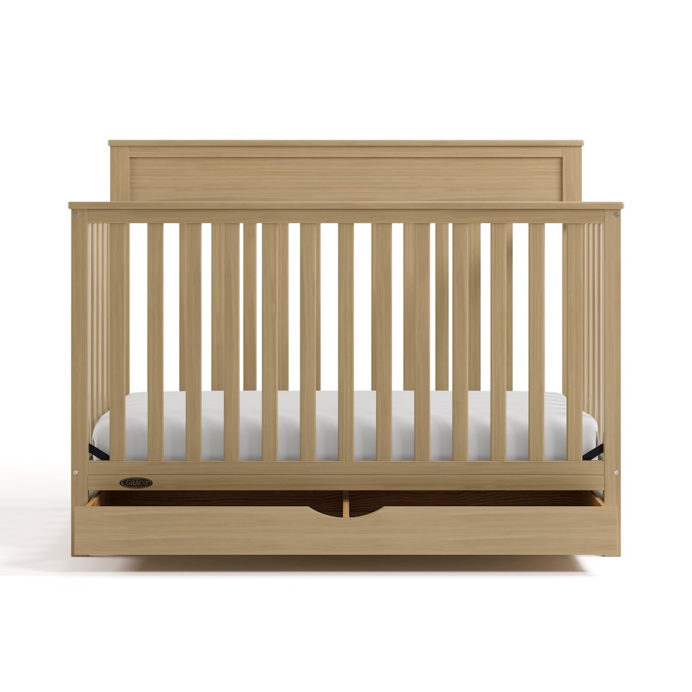Shiloh Convertible Crib with Drawer - Driftwood