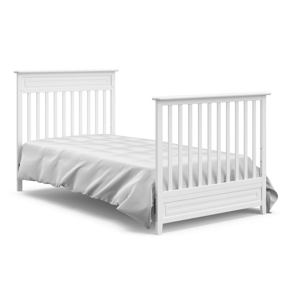 Storkcraft Petal 4-in-1 Convertible Mini Crib, White