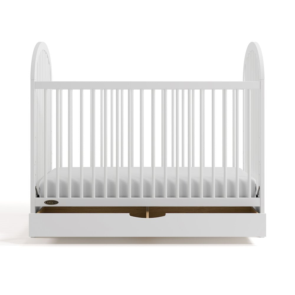 Olivia 3-In-1 Convertible Crib With Drawer-White