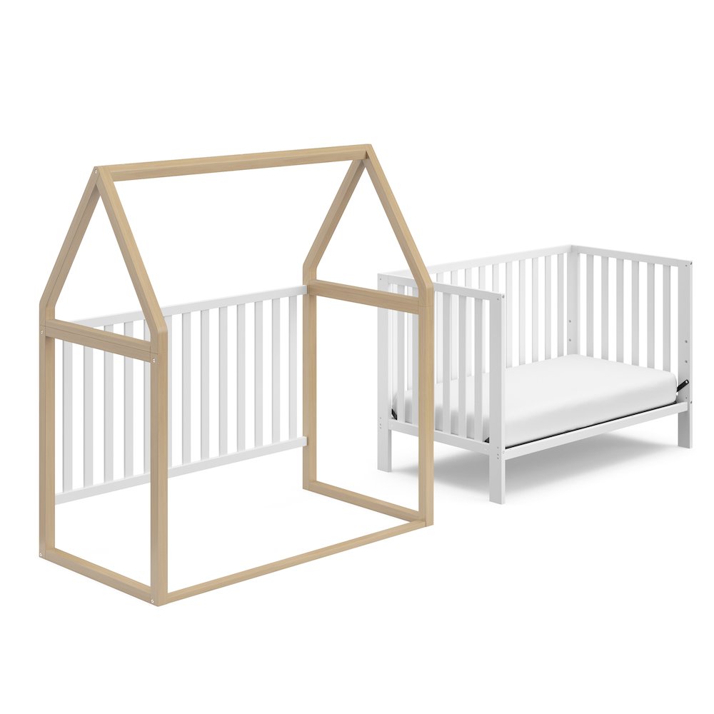 Storkcraft Orchard 6-in-1 Convertible Crib (Driftwood with White)